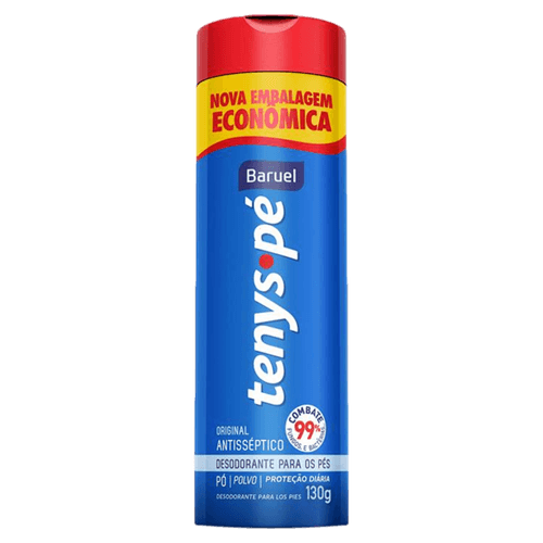 Desodorante Pó para os Pés Antisséptico Original Tenys Pé Frasco 130g Embalagem Econômica