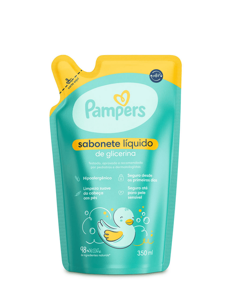 SABONETE LIQUIDO INFANTIL PAMPERS 350ML-REFIL