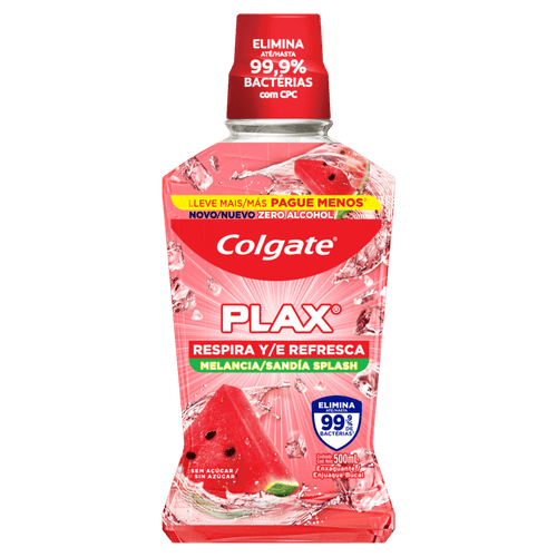 Enxaguante Bucal Melancia Colgate Plax Frasco 500ml Leve Mais Pague Menos