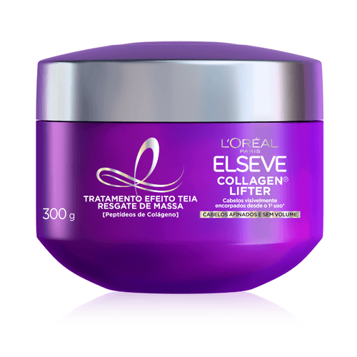 Máscara de Tratamento Efeito Teia Resgate de Massa Elseve Collagen Lifter 300g