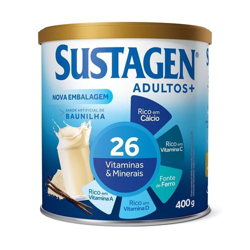 Sustagen Adultos Complemento Alimentar Sabor Baunilha - Lata 400g