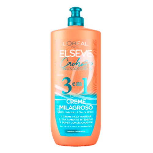 Creme Milagroso 3 em 1 L'Oréal Paris Elseve Cachos Longos dos Sonhos, 500ml