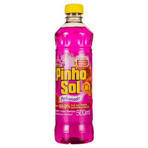 Desinfetante para Uso Geral Perfumado Floral Pinho Sol Frasco 500ml