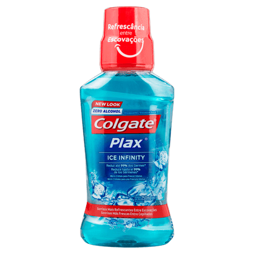 Enxaguante Bucal Zero Álcool Ice Infinity Colgate Plax Frasco 250ml
