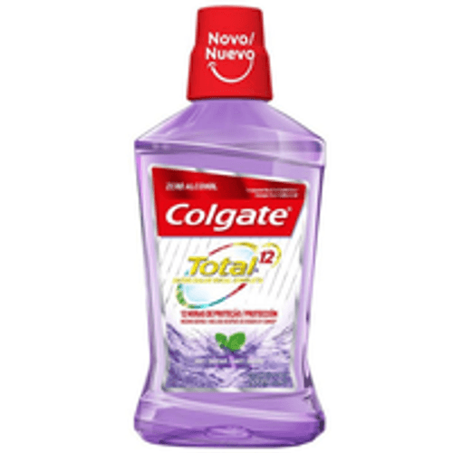 Enxaguante Bucal Antibacteriano Antitártaro Zero Álcool Colgate Total 12 Frasco 500ml