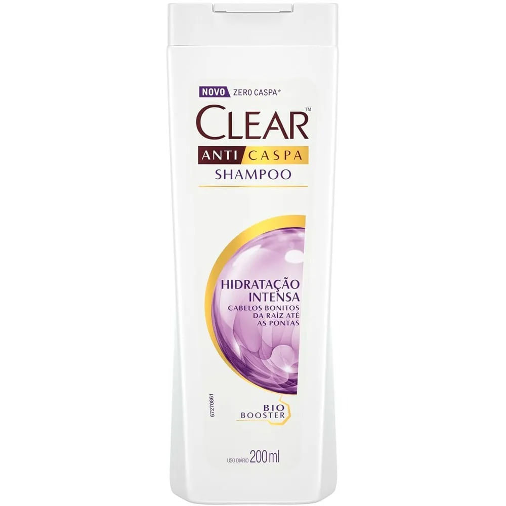 Shampoo Anticaspa Clear Hidratação Intensa Frasco 200ml
