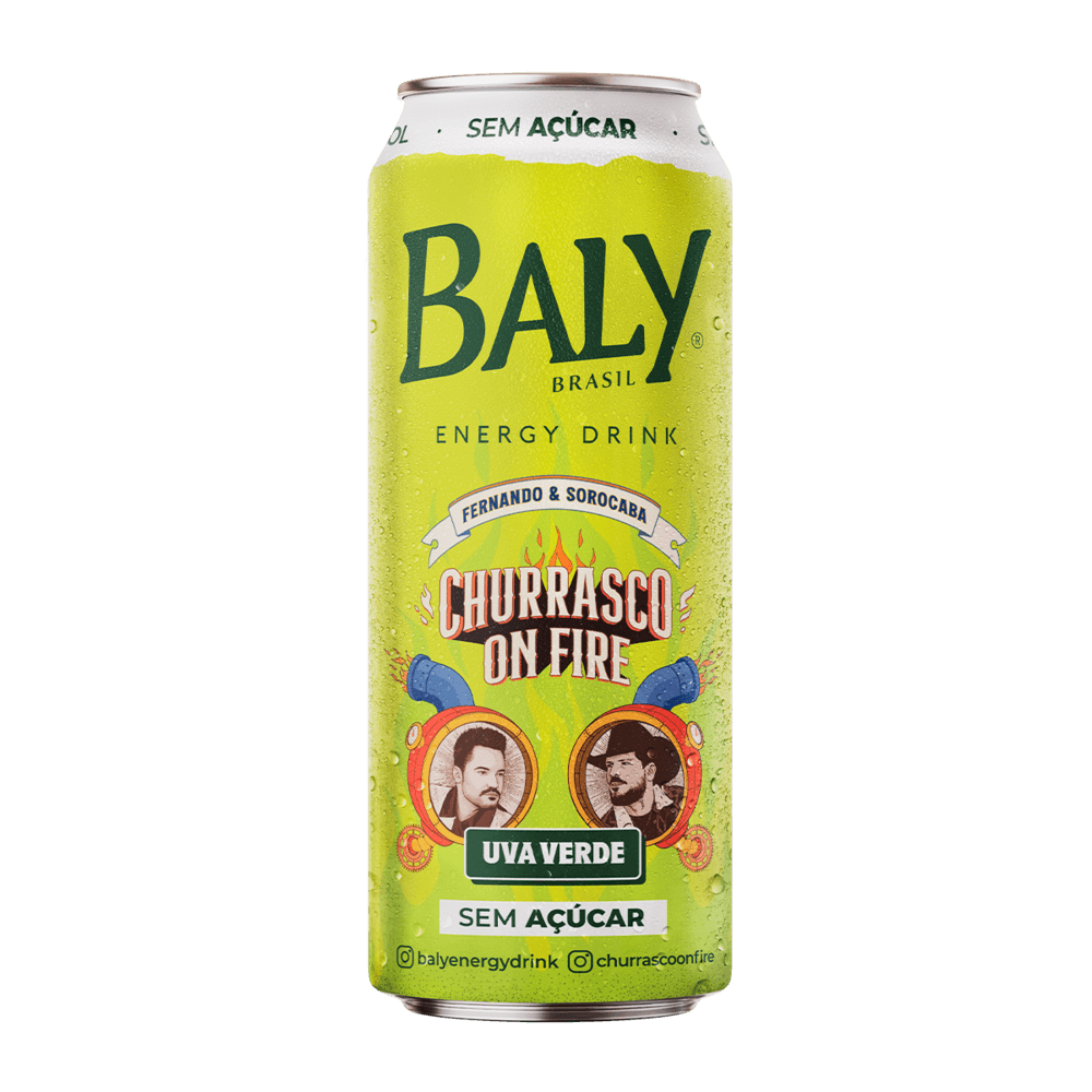 Energético Baly Churrasco On Fire Uva Verde 473ml