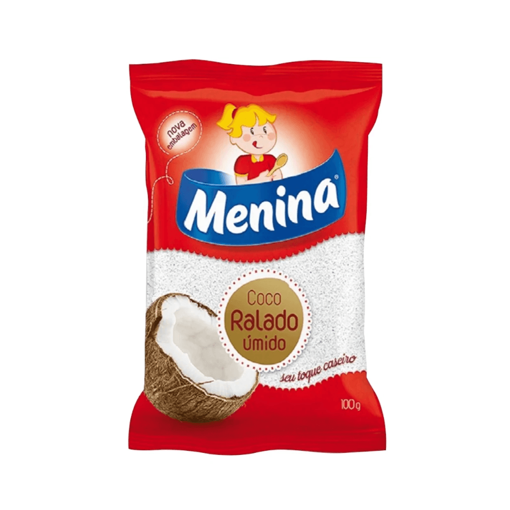 Coco Ralado Menina Úmido Adoçado 100g