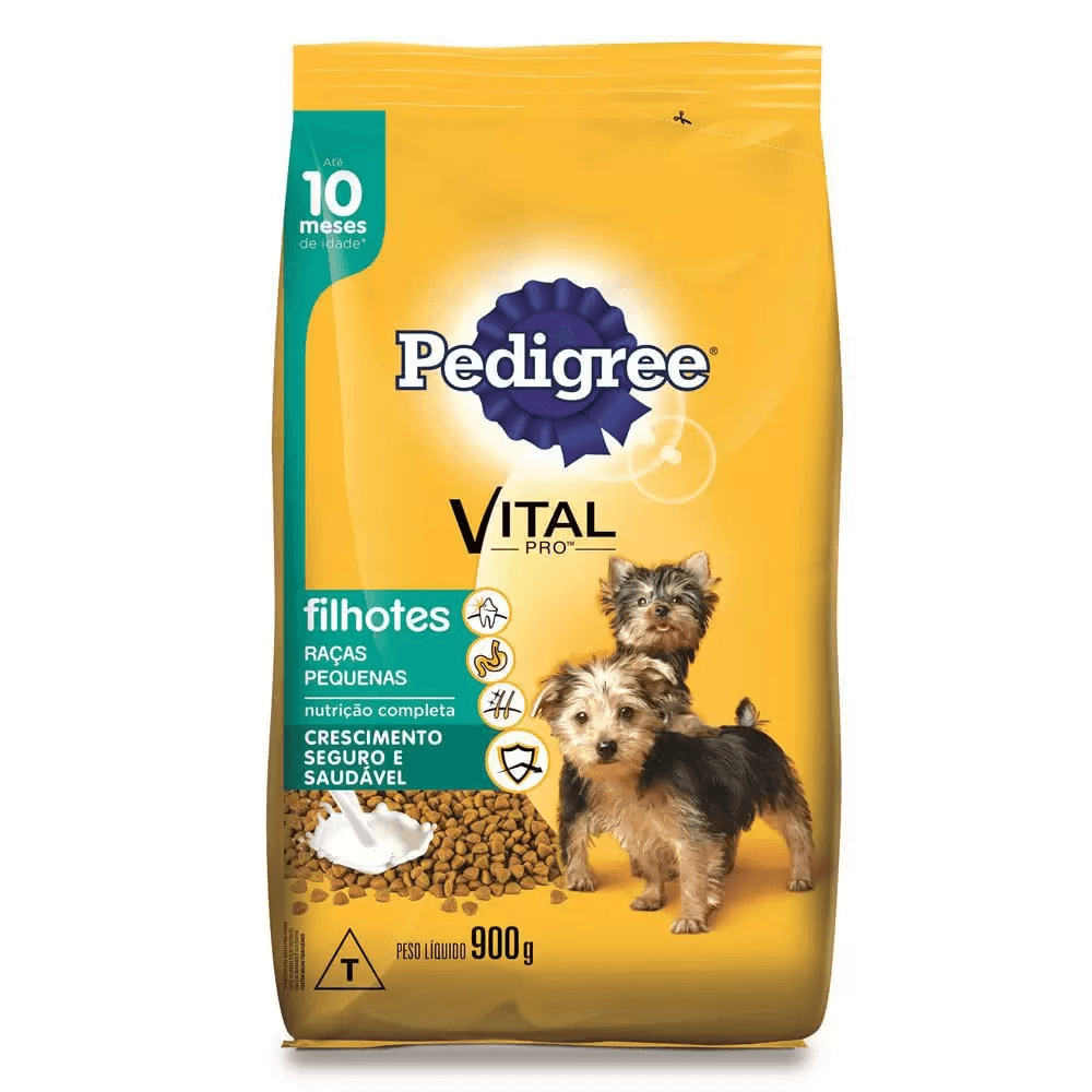 Alimento 100% Completo e Balanceado para Cães Adultos Raças Minis e Pequenas Carne e Vegetais Pedigree Pacote 900g