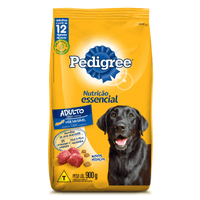 Alimento 100% Completo e Balanceado para Cães Adultos Carne Pedigree Nutrição Essencial Pacote 900g