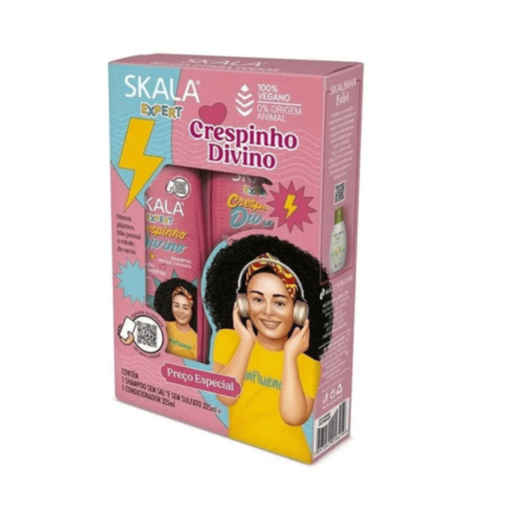 Kit Skala Shampoo 325ml + Condicionador 200ml Crespinho Divino