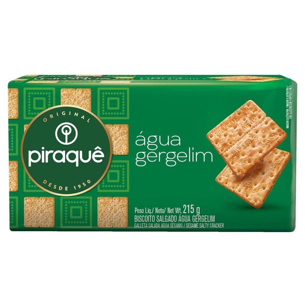 Biscoito Água com Gergelim Piraquê 215g