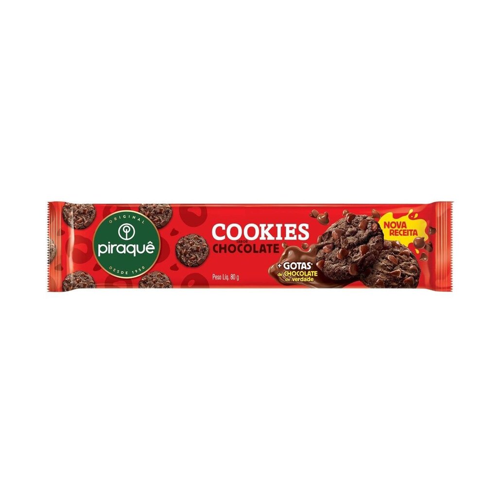 Biscoito Cookie Chocolate Piraquê 80g