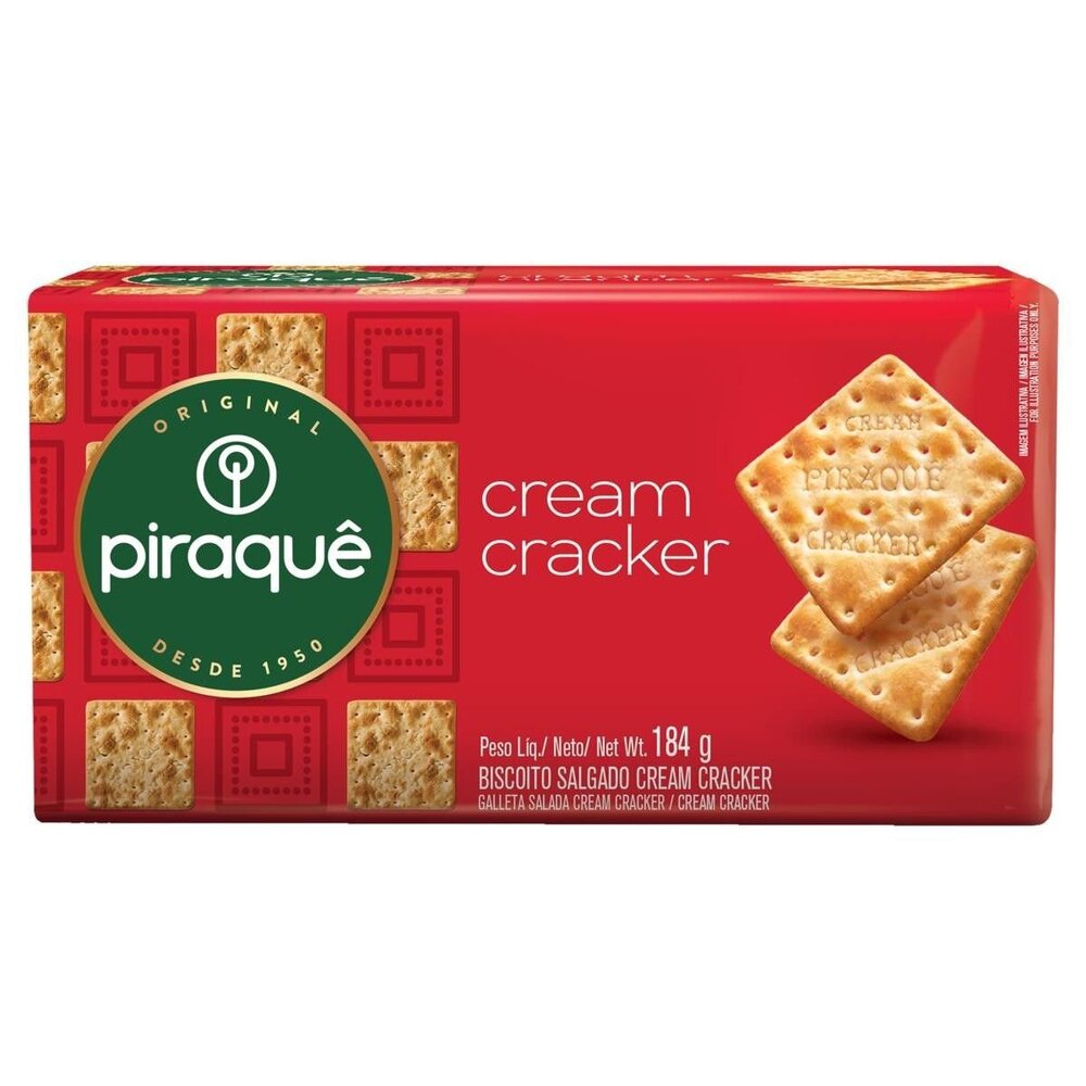 Biscoito Cream Cracker Piraquê 184g
